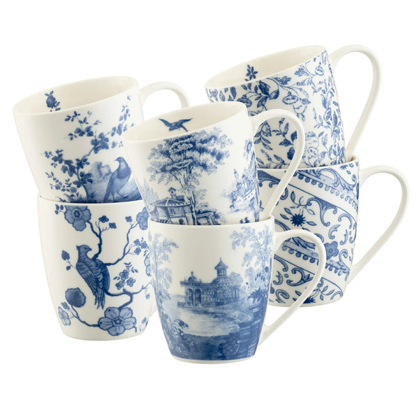 Aynsley Archive Blue Mug Set of 6