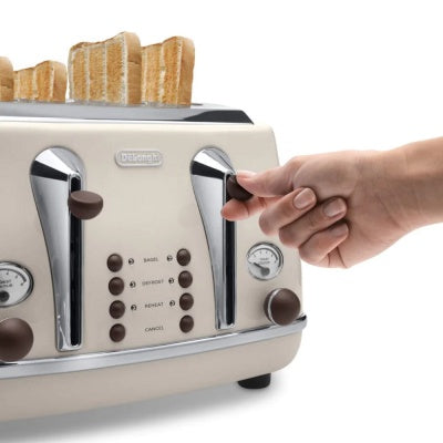 Delonghi CTOV4003.BG Vintage Icona 4 Slice Toaster