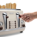 Load image into Gallery viewer, Delonghi CTOV4003.BG Vintage Icona 4 Slice Toaster
