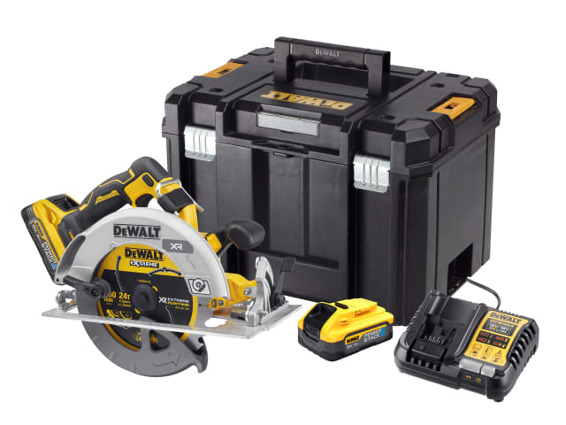 Dewalt DCS573H2T XR Advantage Circular Saw 190mm 18V 2 x 5.0Ah POWERSTACK™ Li-ion - KeansClaremorris