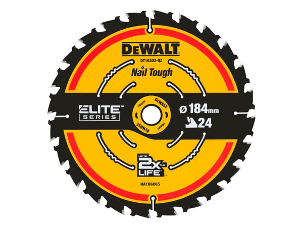 Dewalt DEWDT10302QZ ELITE™ Series Framing Circular Saw Blade 184 x 16mm x 24T