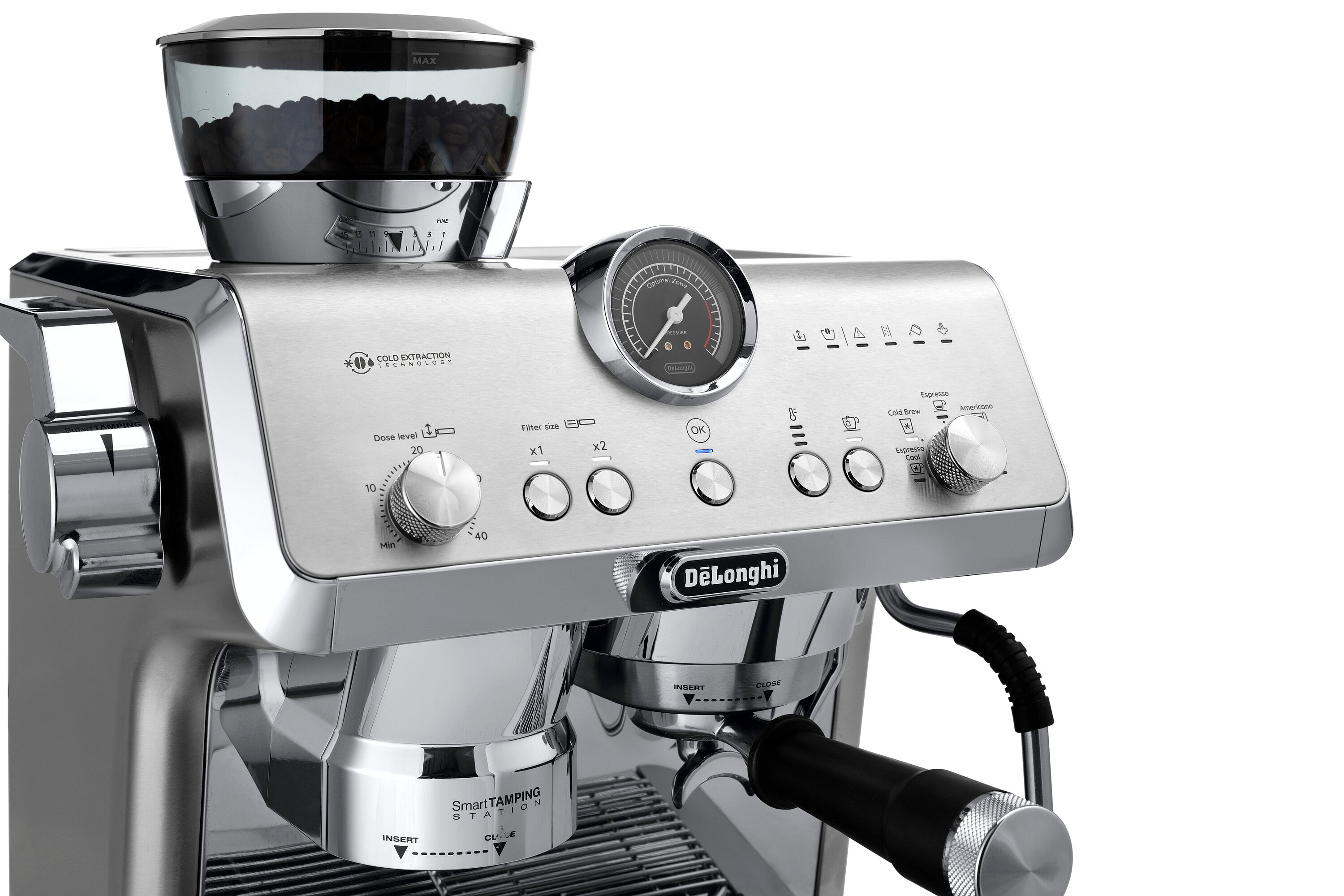 Delonghi La Specialista Opera Bean to cup Coffee Machine with HomeCafe Kit - Stainless Steel | EC9555.M