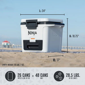 Ninja FrostVault 28L Hard Cooler with Dry Zone Cloud White FB131UKWH