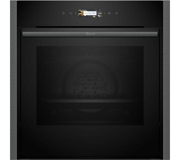 NEFF N70 Slide&Hide B54CR71G0B Electric Pyrolytic Smart Oven - Graphite