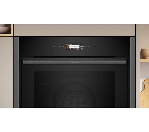 NEFF N70 Slide&Hide B54CR71G0B Electric Pyrolytic Smart Oven - Graphite