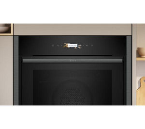 NEFF N70 Slide&Hide B54CR71G0B Electric Pyrolytic Smart Oven - Graphite