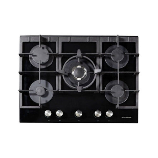 Nordmende Gas Hob 70CM Gas On Glass HGX703BGL