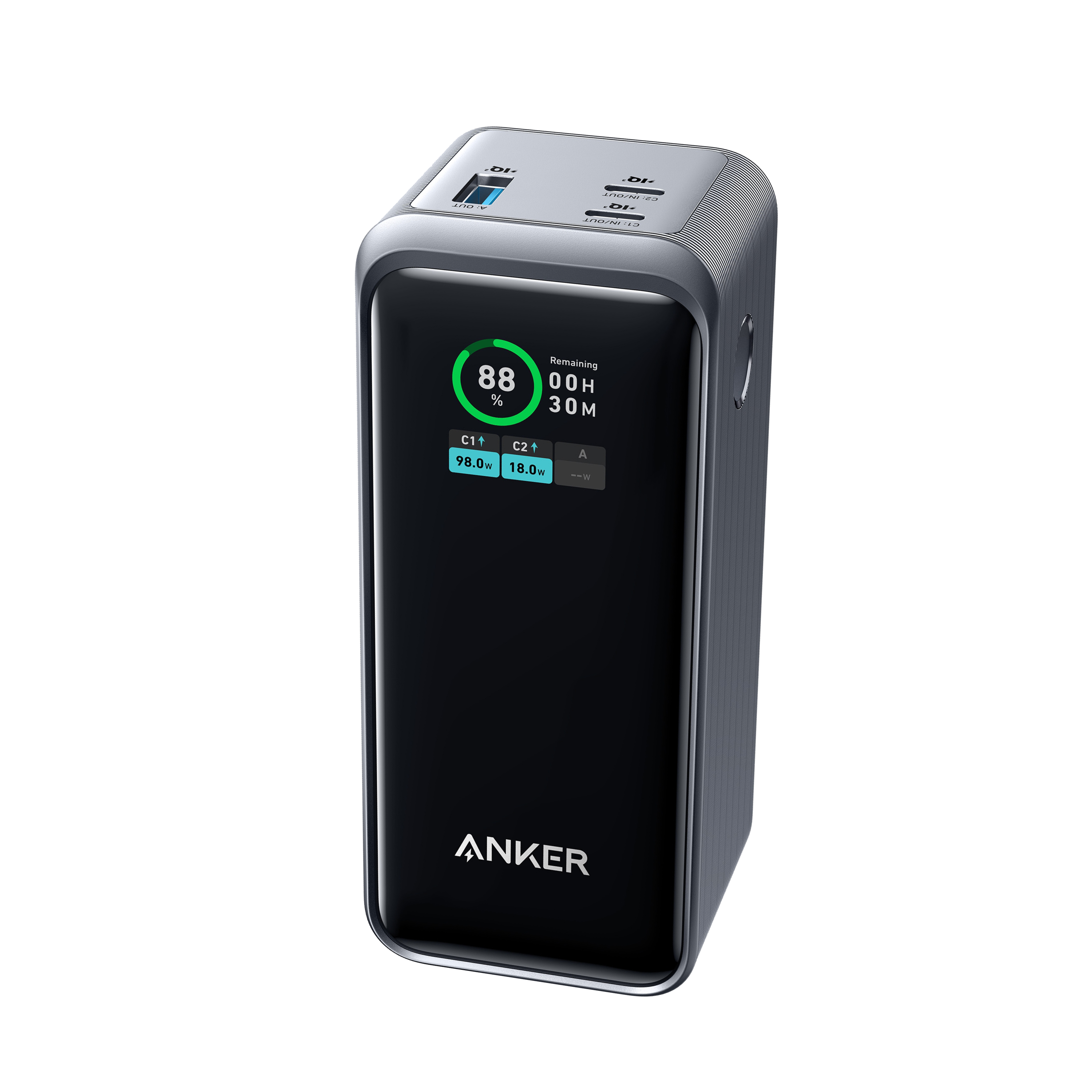 Anker Prime Power Bank 20,000mAh, 200W, W Smart Display 100W Type C cable included