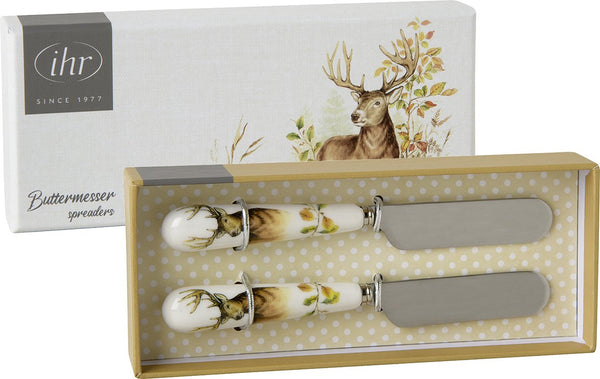 Hunted Deer Cream 2 / Box Butter Knives