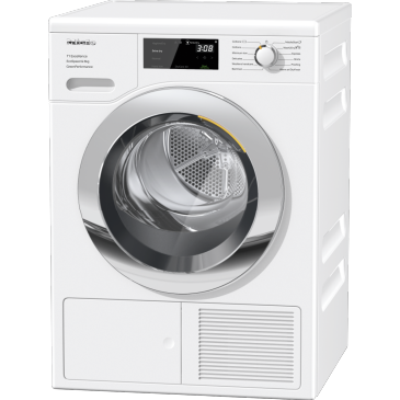 Miele T1 8KG Freestanding EcoSpeed Heat Pump Tumble Dryer - Lotus White | TEF 765 WP