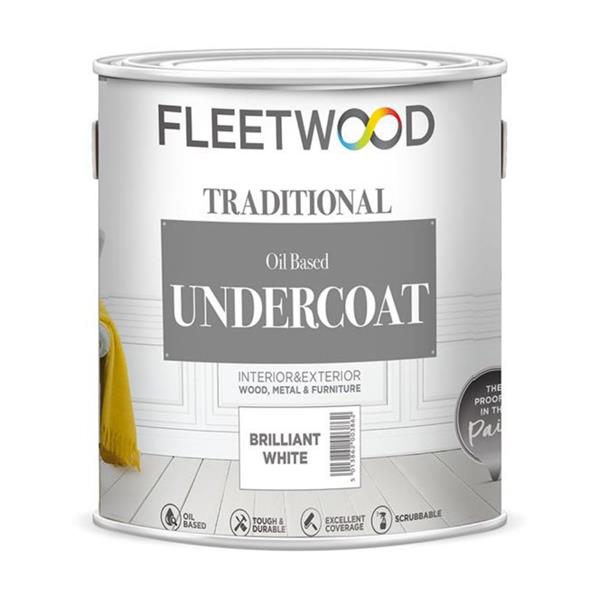 Fleetwood Advanced Quick Dry Undercoat White 5ltr - KeansClaremorris