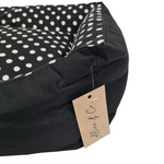 Load image into Gallery viewer, Coco Pet Bed | Black Dot | Large
