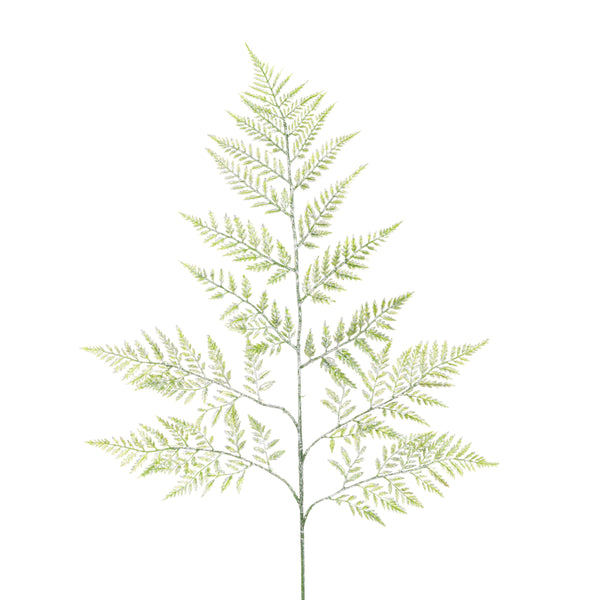 Sparkle Leather Fern Spray 78cm