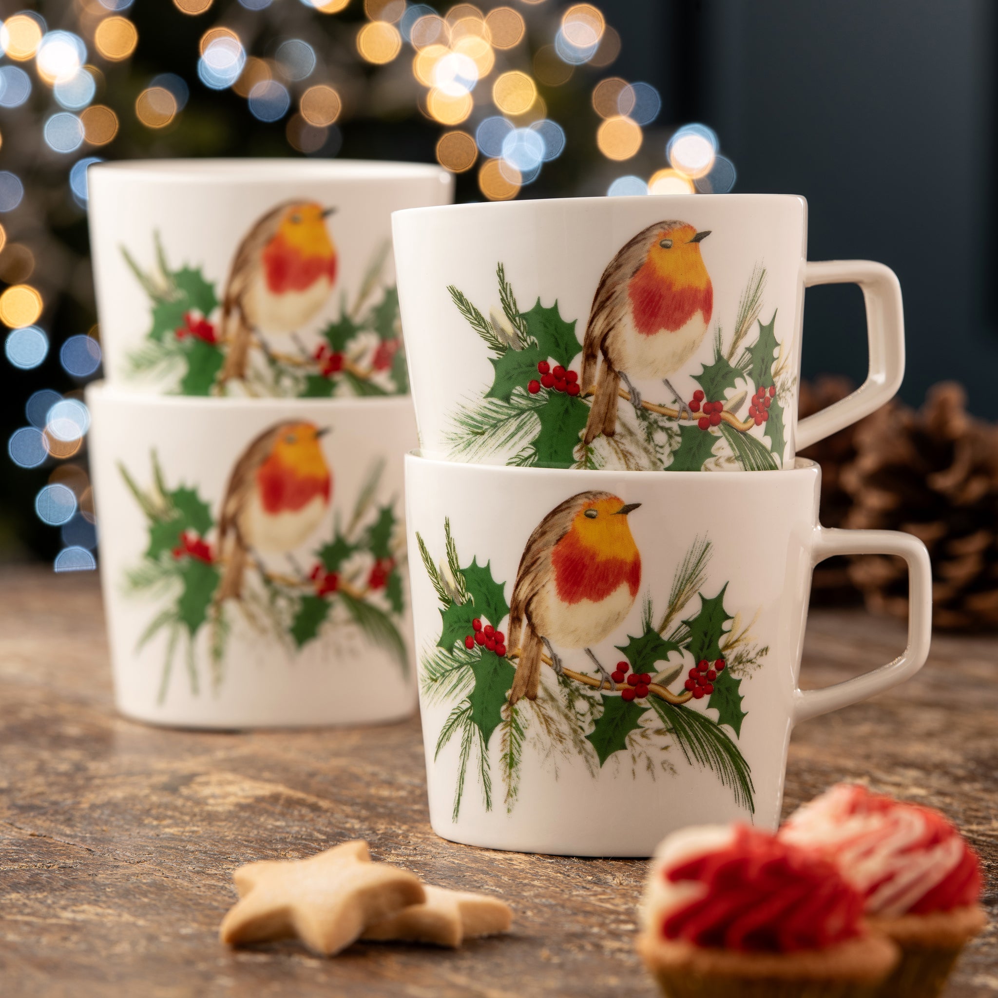 Aynsley Robin Mugs - Set Of 4