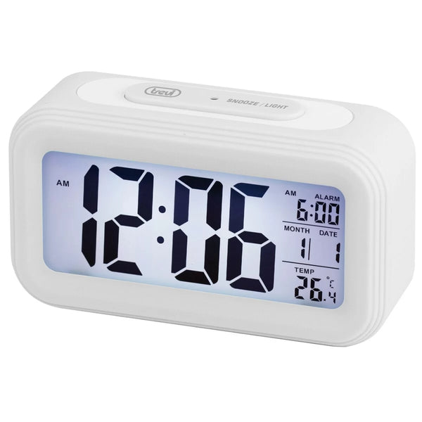 Trevi Digital Alarm Clock White - KeansClaremorris