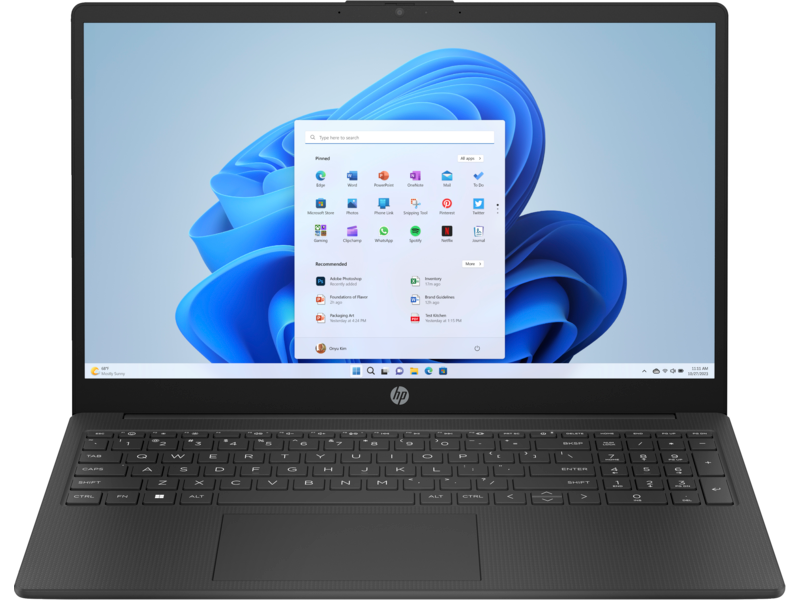 HP Laptop Ryzen 5 8GB 512GB 15.6 Inch Jet Black | 15-fc0033na