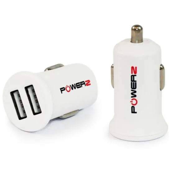 Powerz Micro USB 2.4A Car charger white - KeansClaremorris