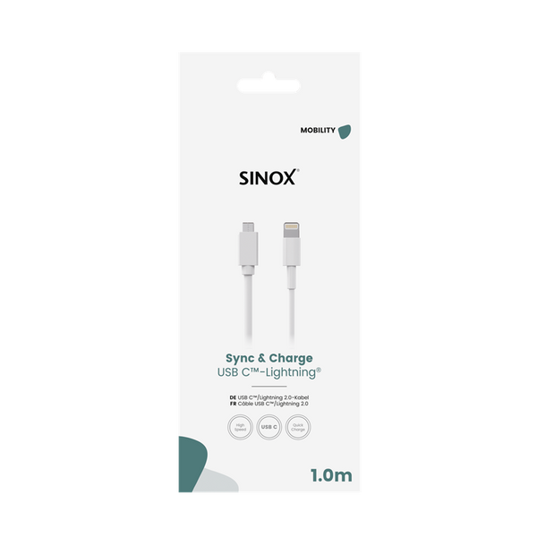 Sinox Sx Usb C-Lightning Cable 1 M White