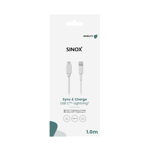 Sinox Sx Usb C-Lightning Cable 1 M White