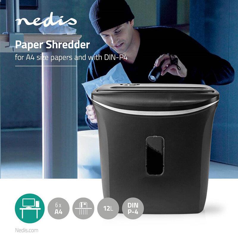 Nedis A4 6 Sheet 12 Ltr Shredder