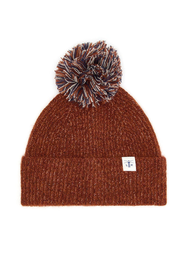 Hannah Hat & Bobble - One Size -Rust