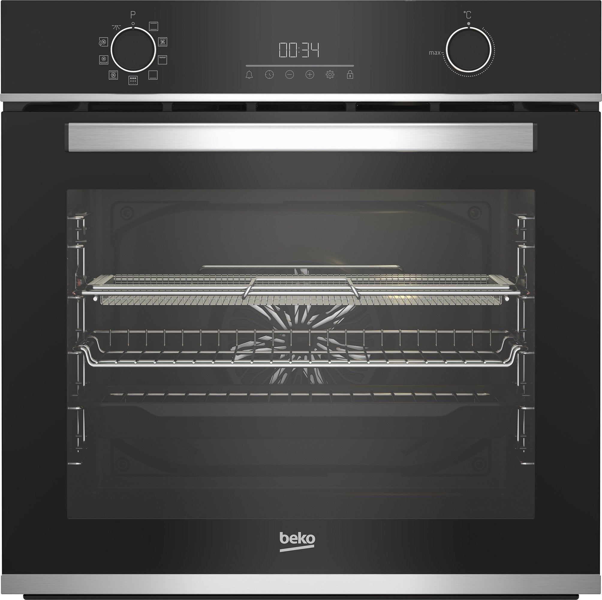 BEKO Multifunction Pyro Single Oven with Air Fry technology