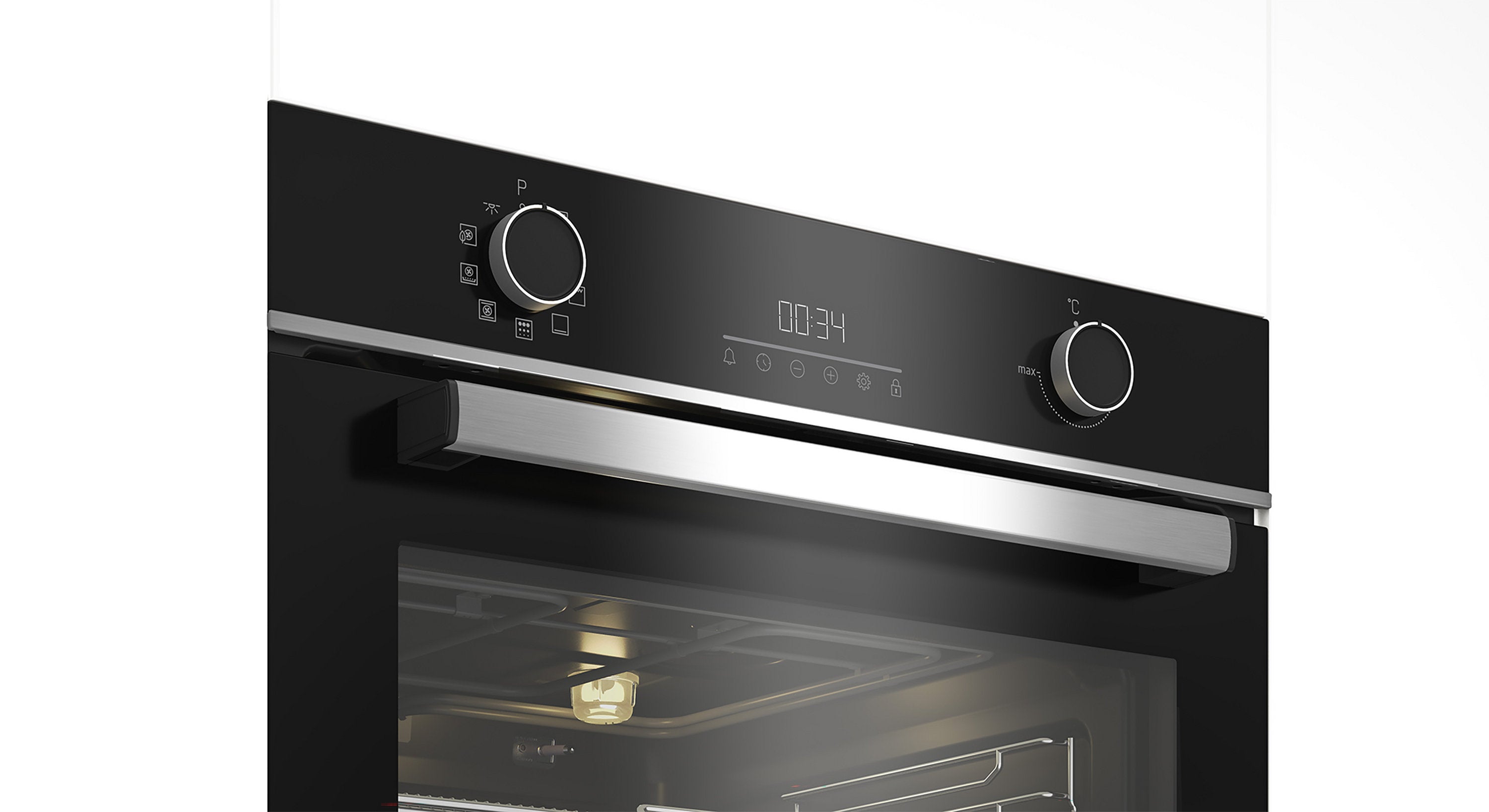 BEKO Multifunction Pyro Single Oven with Air Fry technology