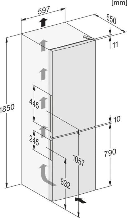 Miele KD4072E ACTIVE Freestanding Fridge Freezer 186cm Stainless Steel