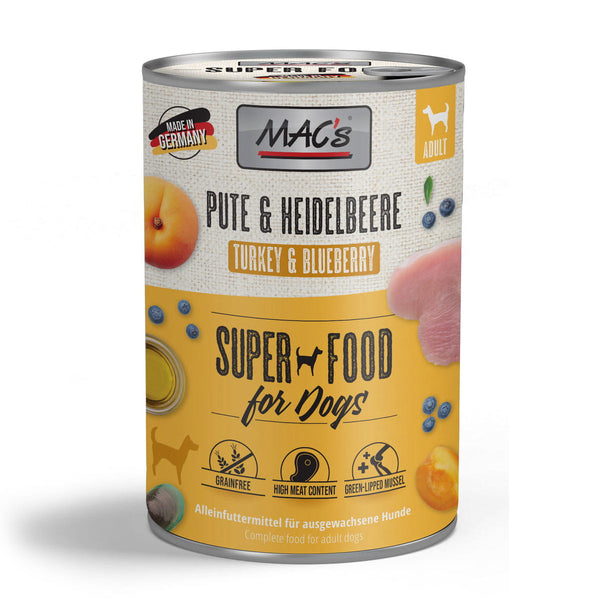 MAC's Dog Tin Food | Turkey & Blueberries | 800g