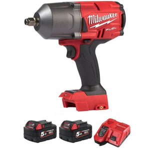 Milwaukee M18 High Torque Impact Wrench & Grease Gun Kit M18FPP2AI-502B - KeansClaremorris