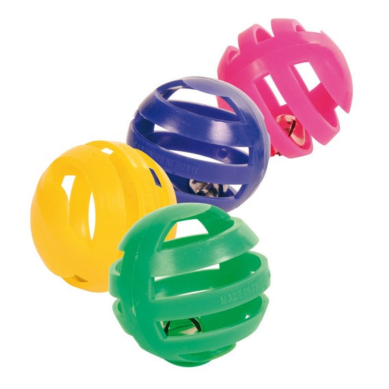 Plastic Balls with Bell Set 4pk