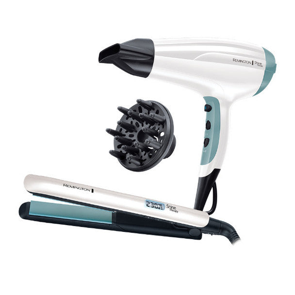 Remington Shine Therapy Giftset Hairdryer & Straightener | S8500GP - KeansClaremorris