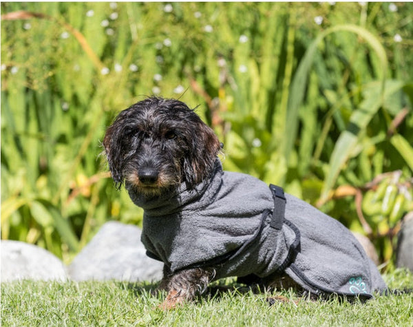 Bathrobe Towel For Dogs | Medium 50cm | Grey