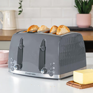 Russell Hobbs Honeycomb 4 Slice Grey Toaster | 26073