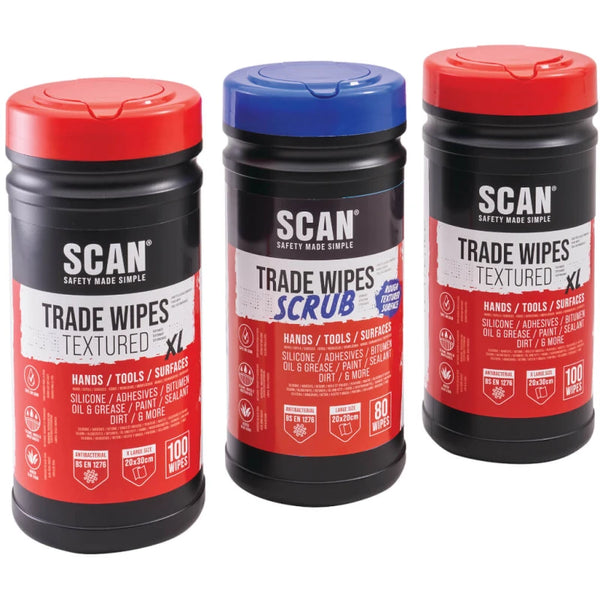 Scan Trade Cleaning Wipes Scrub and Textured 3pc Pack XMS24WIPES