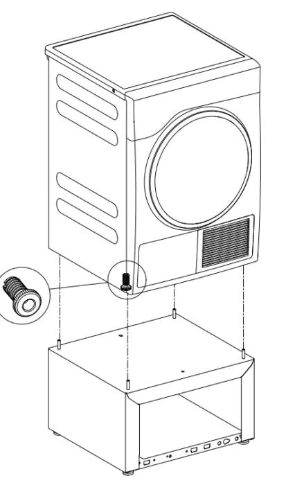 Miele WTS510 35cm high plinth with 17.5cm high useable drawer