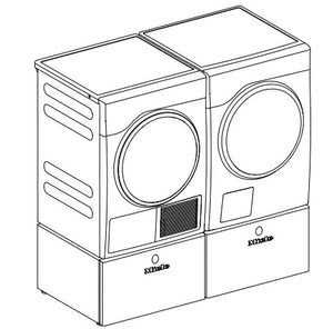 Miele WTS510 35cm high plinth with 17.5cm high useable drawer