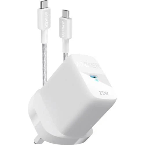 Anker Anker 312 Charger with C-C Cable, 25W, White, UK Version