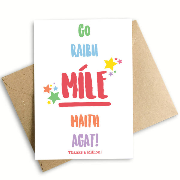 Thanks a Million Card (Go Raibh Mile ) - KeansClaremorris