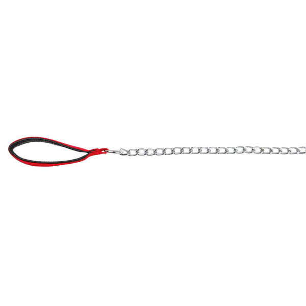 Chain Leash with Nylon Loop 1m 4mm Red