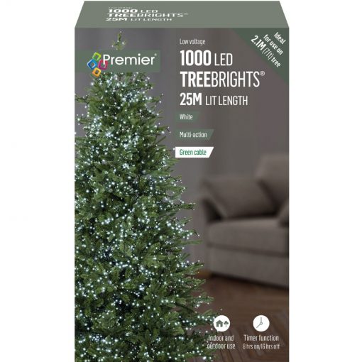 1000 Cool White Premier LED TreeBrights Christmas Tree Lights with timer - KeansClaremorris