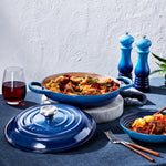 Load image into Gallery viewer, Le Creuset Signature Cast Iron Shallow Casserole 30cm Azure - KeansClaremorris
