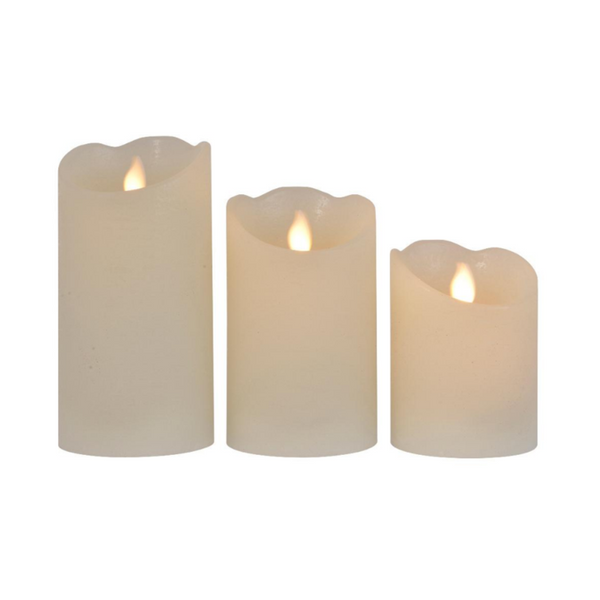 Led Candle Wax Indoors BO Set of 3 - KeansClaremorris