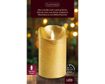 Load image into Gallery viewer, LED waving candle BO indoor dia7.5-H12.5cm gold/warm white - KeansClaremorris
