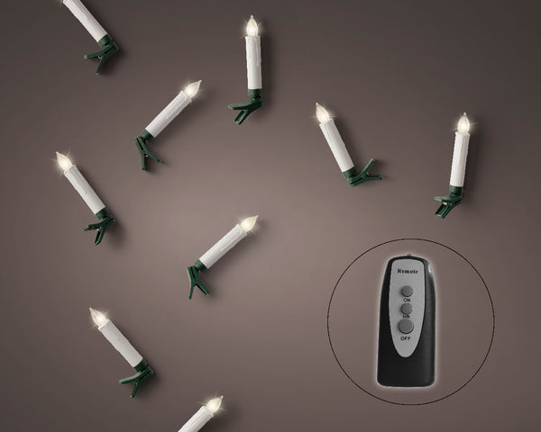 LED Set of 10 Candles Battery Operated with remote 13.5cm (SPECIAL OFFER) - KeansClaremorris