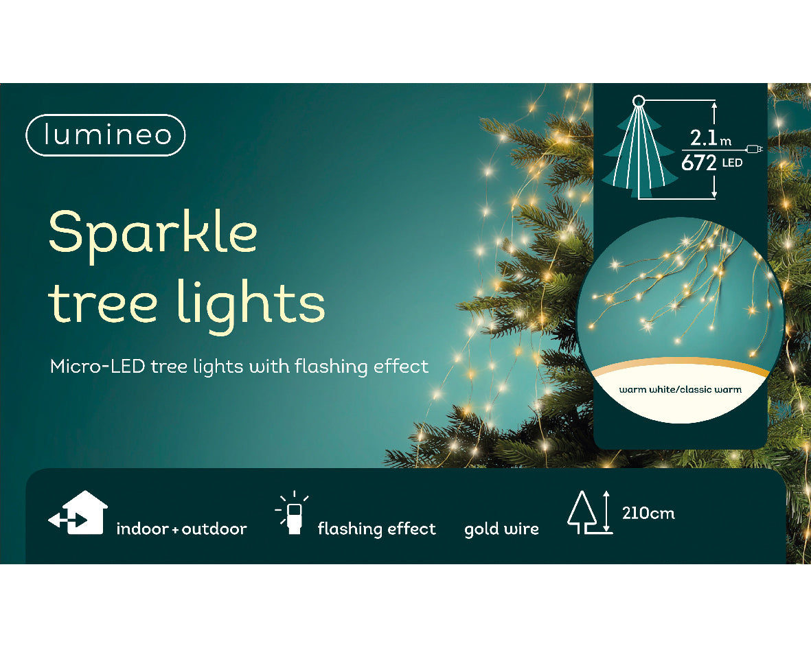 672L Warm White/Classic Warm mix Micro LED tree bunch gb flashing effect outdoor/indoor for 7ft tree - KeansClaremorris