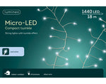 Load image into Gallery viewer, 1440 Cool White Micro LED compact lights  twinkle effect outdoor/indoor silver cable with timer - KeansClaremorris
