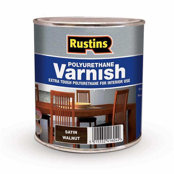 Rustins Satin Varnish Walnut 1ltr - KeansClaremorris