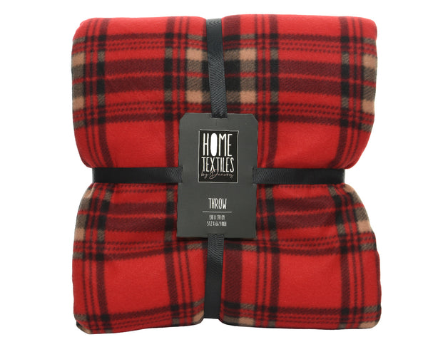 Christmas Throw polyester L130-W150-H1cm red - KeansClaremorris