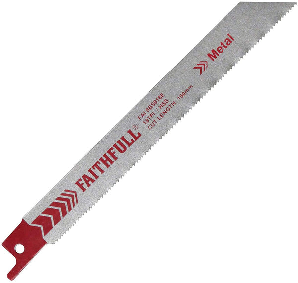 S918E Sabre Saw Blade Metal 150mm 18 TPI (Pack of 5) - KeansClaremorris